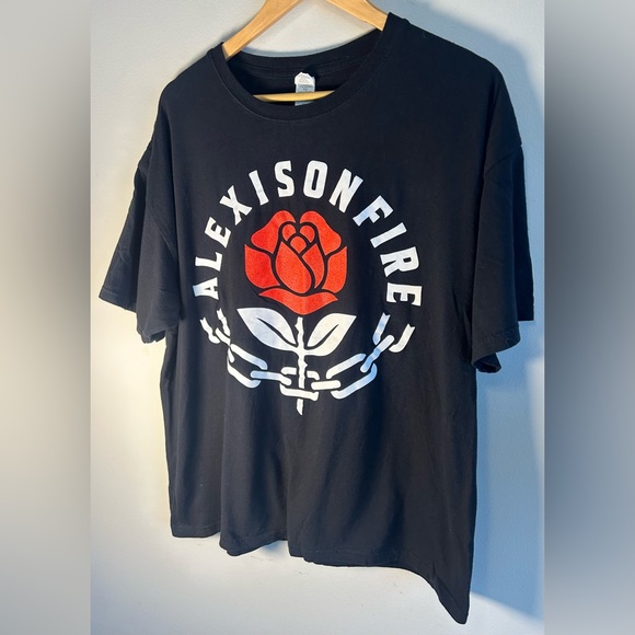Alexisonfire Band T-shirt Size XL Tour Hardcore Screamo Emo Rose Alexis on Fire - Picture 3 of 8